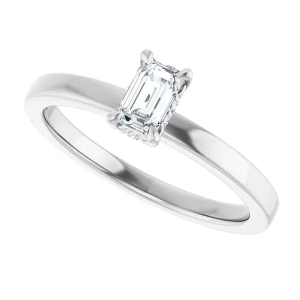 Claw-Prong Hidden Halo-Style Engagement Ring Image 5 Clater Jewelers Louisville, KY