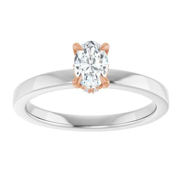 Claw-Prong Hidden Halo-Style Engagement Ring Image 3 Ocean View Jewelers Millville, DE