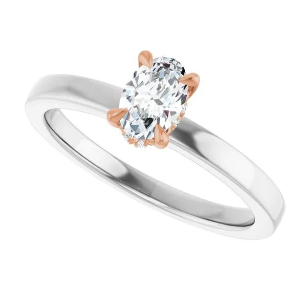 Claw-Prong Hidden Halo-Style Engagement Ring Image 5 Don's Jewelry & Design Washington, IA