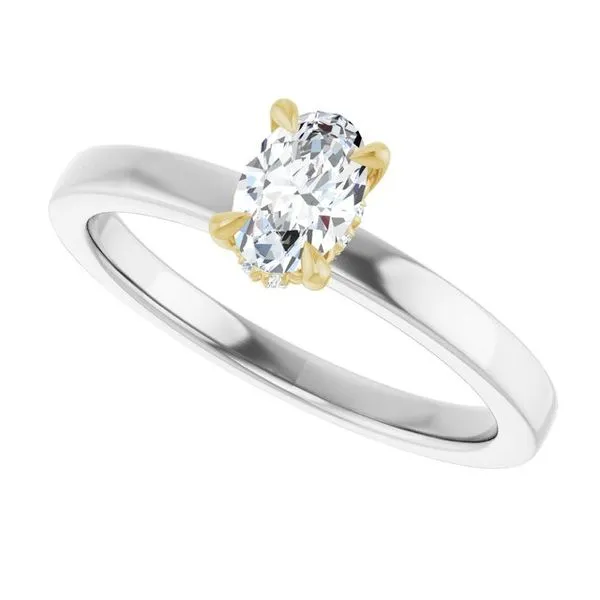 Claw-Prong Hidden Halo-Style Engagement Ring Image 5 Natale Jewelers Sewell, NJ