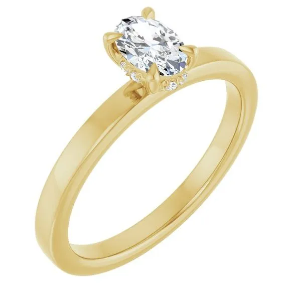 Claw-Prong Hidden Halo-Style Engagement Ring Mark Jewellers La Crosse, WI
