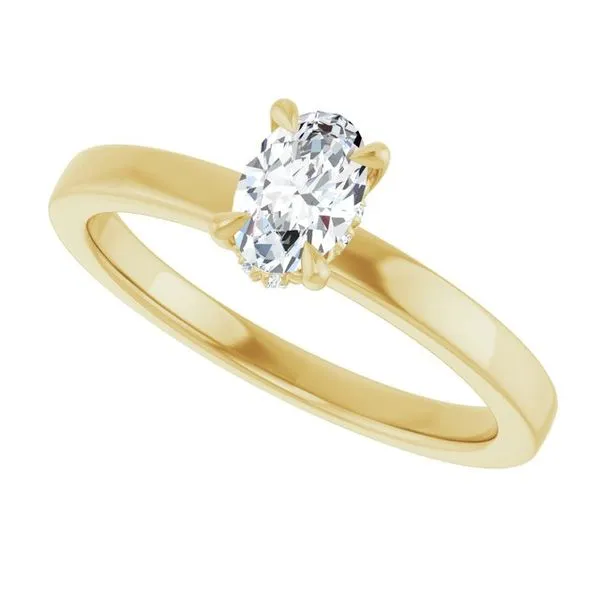 Claw-Prong Hidden Halo-Style Engagement Ring Image 5 The Jewelry Source El Segundo, CA