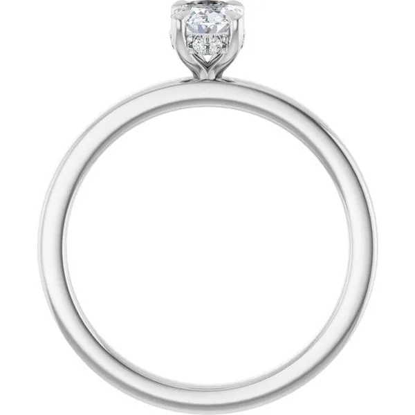 Claw-Prong Hidden Halo-Style Engagement Ring Image 2 JF Jones Jewelers Rochester, NY