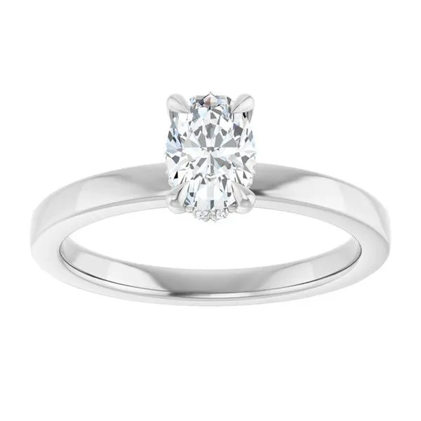 Claw-Prong Hidden Halo-Style Engagement Ring Image 3 J. West Jewelers Round Rock, TX