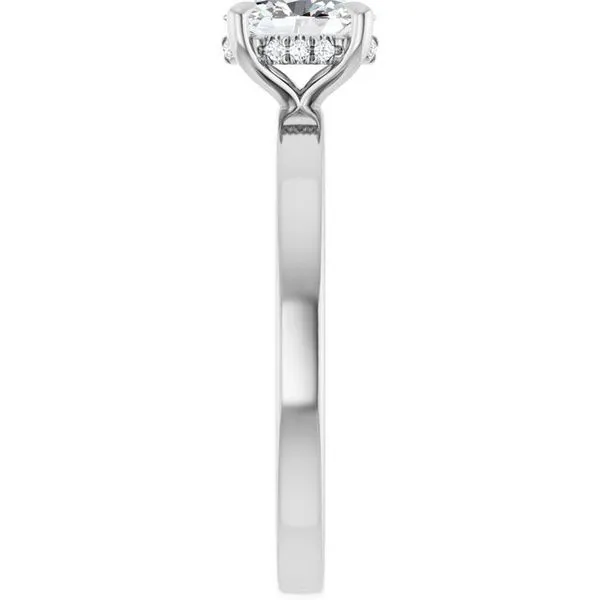 Claw-Prong Hidden Halo-Style Engagement Ring Image 4 Arezzo Jewelers Elmwood Park, IL