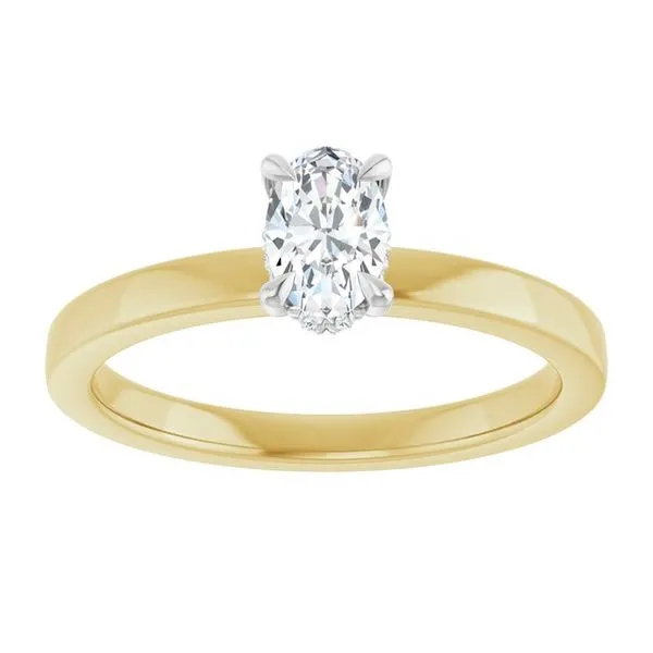 Claw-Prong Hidden Halo-Style Engagement Ring Image 3 JF Jones Jewelers Rochester, NY