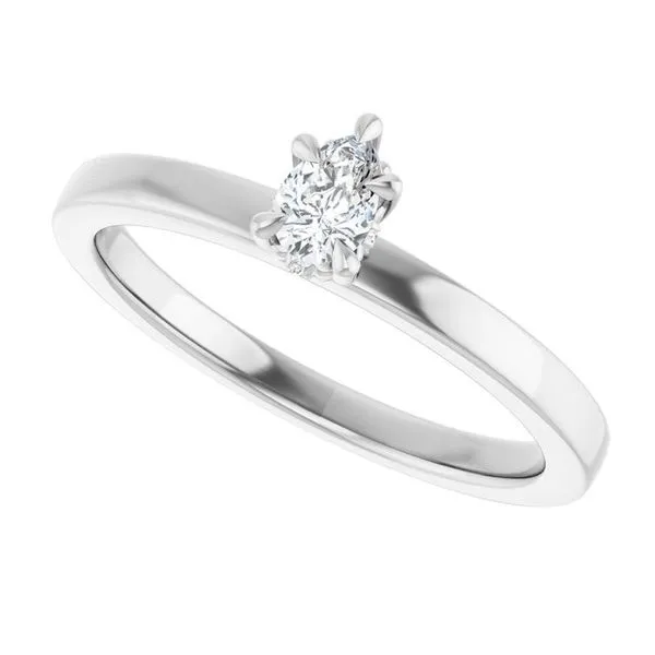 Claw-Prong Hidden Halo-Style Engagement Ring Image 5 Northwood Jewelers Northwood, OH