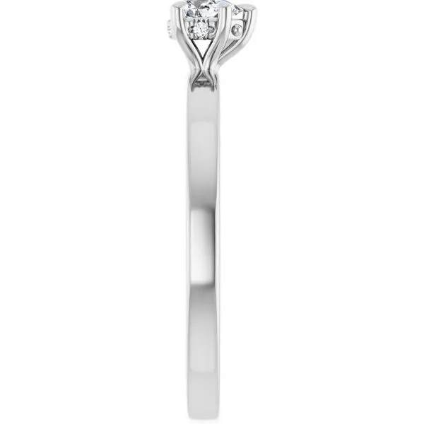 Claw-Prong Hidden Halo-Style Engagement Ring Image 4 House of Silva Wooster, OH
