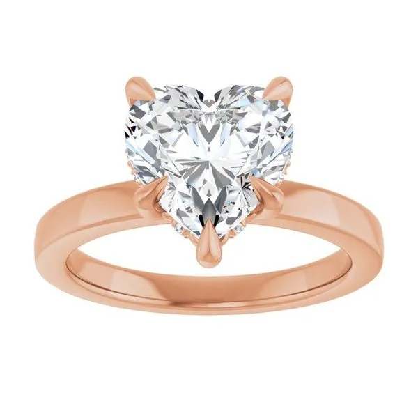 Claw-Prong Hidden Halo-Style Engagement Ring Image 3 Don's Jewelry & Design Washington, IA