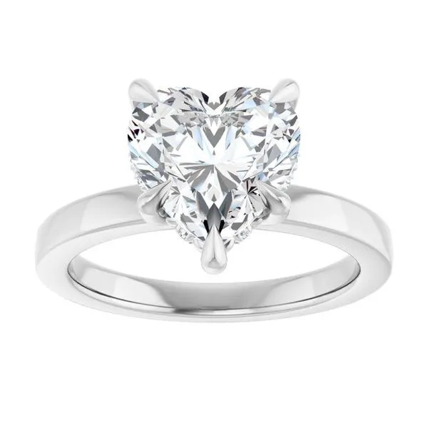 Claw-Prong Hidden Halo-Style Engagement Ring Image 3 Hudson Valley Goldsmith New Paltz, NY