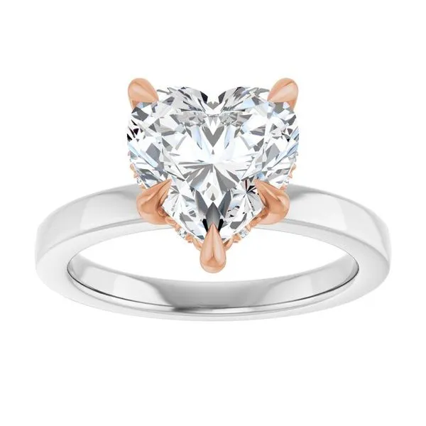 Claw-Prong Hidden Halo-Style Engagement Ring Image 3 Don's Jewelry & Design Washington, IA