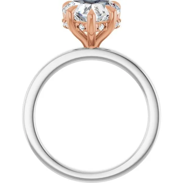 Claw-Prong Hidden Halo-Style Engagement Ring Image 2 Don's Jewelry & Design Washington, IA