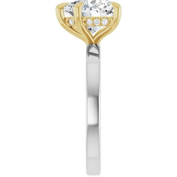 Claw-Prong Hidden Halo-Style Engagement Ring Image 4 Don's Jewelry & Design Washington, IA