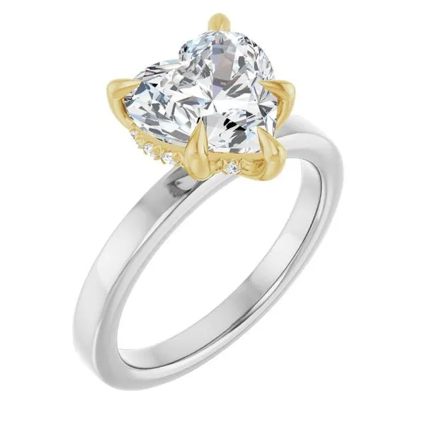 Claw-Prong Hidden Halo-Style Engagement Ring Hudson Valley Goldsmith New Paltz, NY