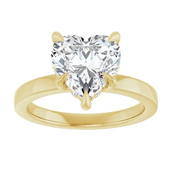 Claw-Prong Hidden Halo-Style Engagement Ring Image 3 Michael Szwed Jewelers Longmeadow, MA