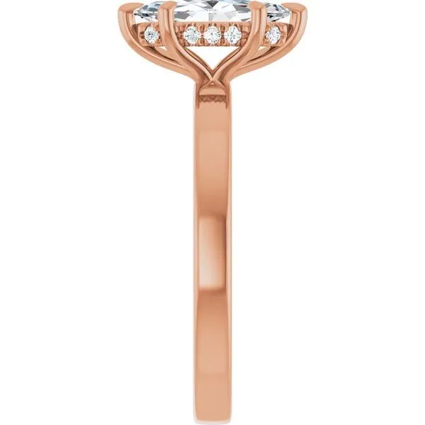 Claw-Prong Hidden Halo-Style Engagement Ring Image 4 Ocean View Jewelers Millville, DE