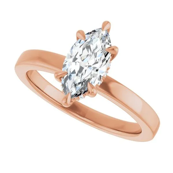 Claw-Prong Hidden Halo-Style Engagement Ring Image 5 Austin's Fine Diamonds & Jewelry Lyndhurst, NJ