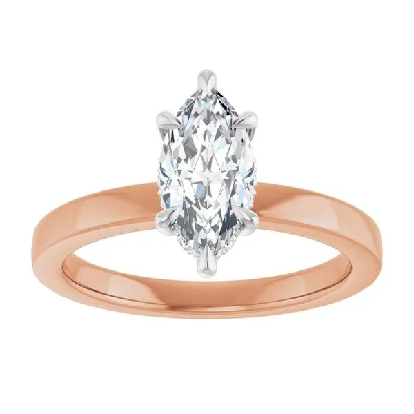 Claw-Prong Hidden Halo-Style Engagement Ring Image 3 J. West Jewelers Round Rock, TX