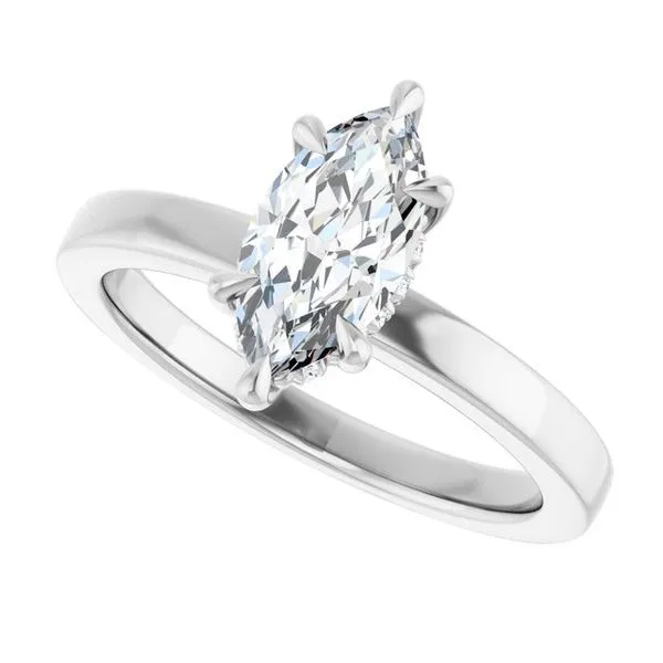 Claw-Prong Hidden Halo-Style Engagement Ring Image 5 Vulcan's Forge LLC KANSAS CITY, MO