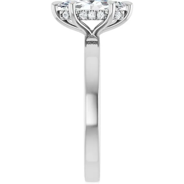 Claw-Prong Hidden Halo-Style Engagement Ring Image 4 JF Jones Jewelers Rochester, NY