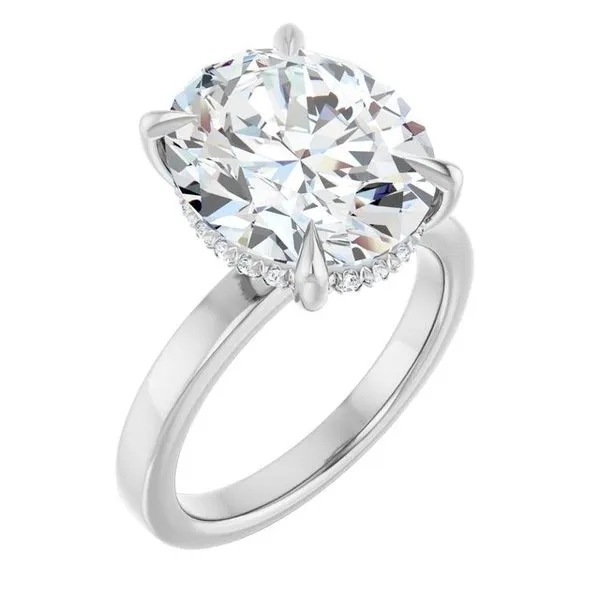 Claw-Prong Hidden Halo-Style Engagement Ring Clater Jewelers Louisville, KY