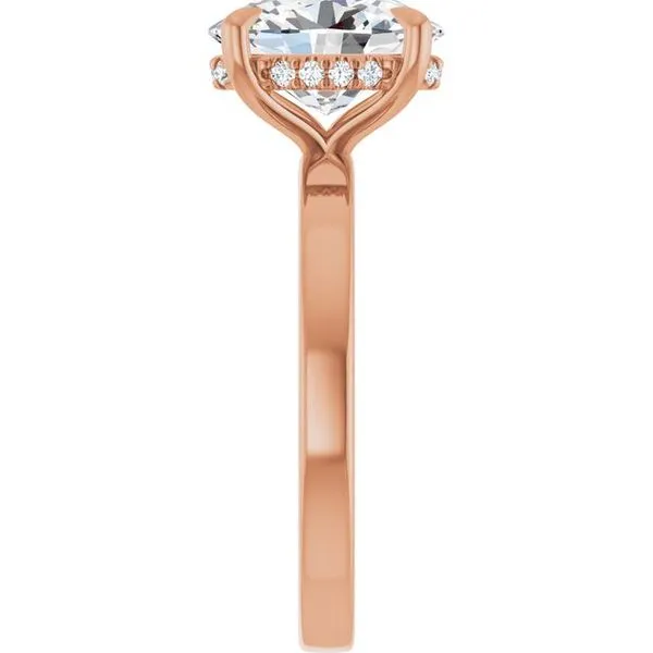 Claw-Prong Hidden Halo-Style Engagement Ring Image 4 Natale Jewelers Sewell, NJ