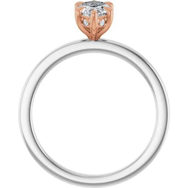 Claw-Prong Hidden Halo-Style Engagement Ring Image 2 Austin's Fine Diamonds & Jewelry Lyndhurst, NJ
