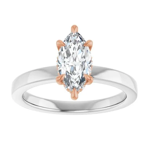 Claw-Prong Hidden Halo-Style Engagement Ring Image 3 Austin's Fine Diamonds & Jewelry Lyndhurst, NJ