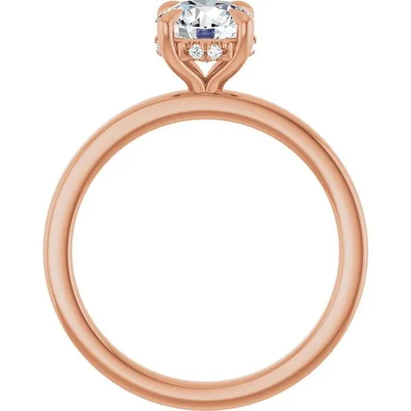 Claw-Prong Hidden Halo-Style Engagement Ring Image 2 Arezzo Jewelers Elmwood Park, IL