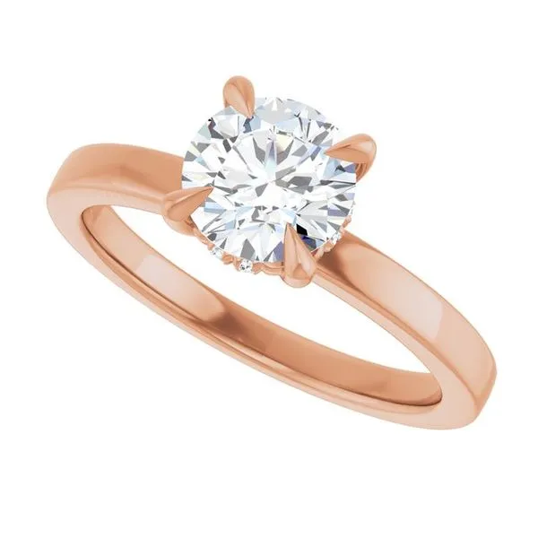 Claw-Prong Hidden Halo-Style Engagement Ring Image 5 Arezzo Jewelers Elmwood Park, IL