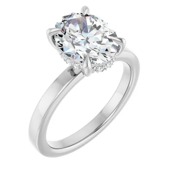 Claw-Prong Hidden Halo-Style Engagement Ring Northwood Jewelers Northwood, OH