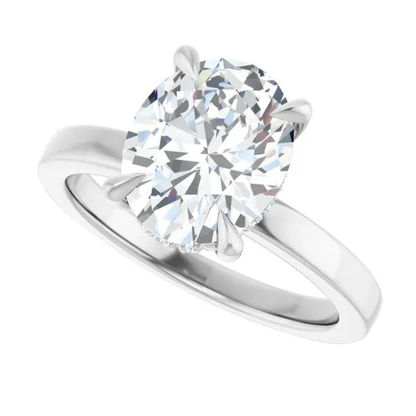 Claw-Prong Hidden Halo-Style Engagement Ring Image 5 Northwood Jewelers Northwood, OH