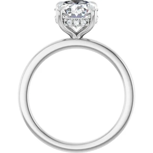 Claw-Prong Hidden Halo-Style Engagement Ring Image 2 Ocean View Jewelers Millville, DE