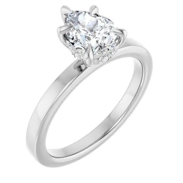 Claw-Prong Hidden Halo-Style Engagement Ring Morin Jewelers Southbridge, MA