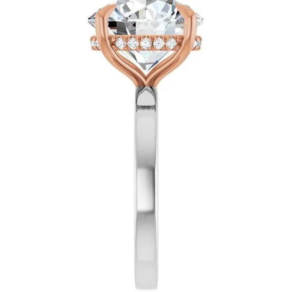 Claw-Prong Hidden Halo-Style Engagement Ring Image 4 JF Jones Jewelers Rochester, NY