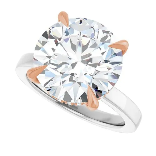 Claw-Prong Hidden Halo-Style Engagement Ring Image 5 JF Jones Jewelers Rochester, NY