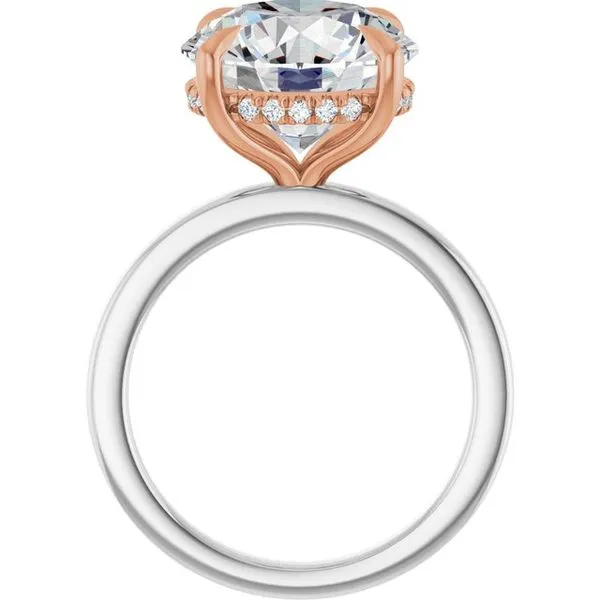 Claw-Prong Hidden Halo-Style Engagement Ring Image 2 Michael Szwed Jewelers Longmeadow, MA