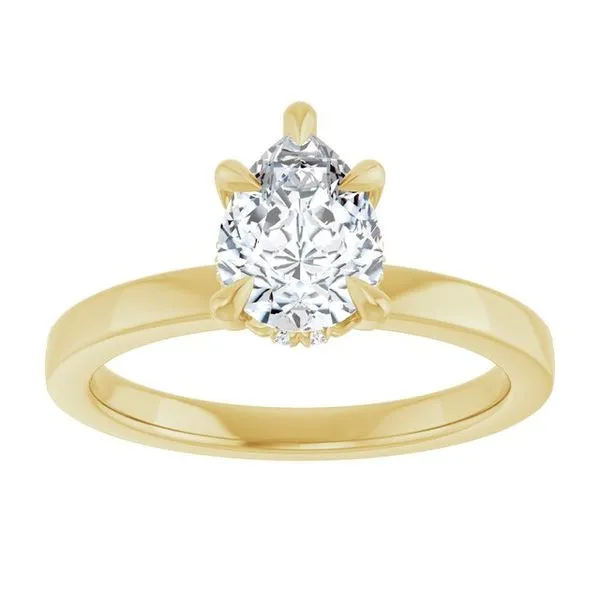 Claw-Prong Hidden Halo-Style Engagement Ring Image 3 JF Jones Jewelers Rochester, NY