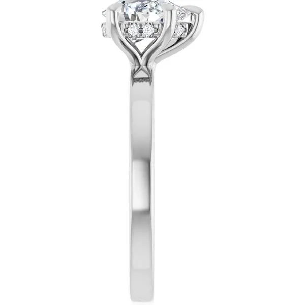 Claw-Prong Hidden Halo-Style Engagement Ring Image 4 Clater Jewelers Louisville, KY