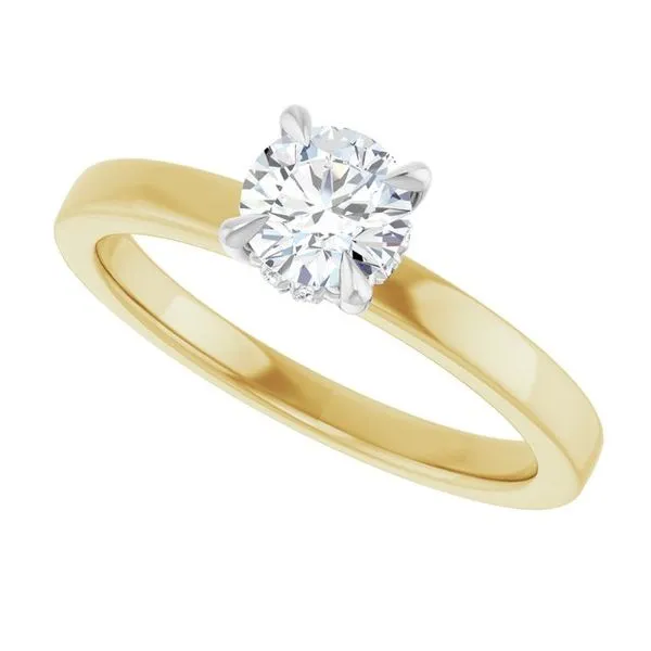 Claw-Prong Hidden Halo-Style Engagement Ring Image 5 Michael Szwed Jewelers Longmeadow, MA