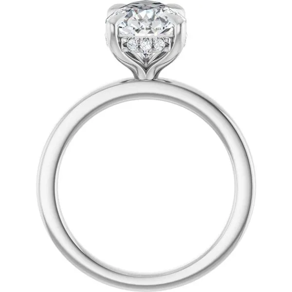 Claw-Prong Hidden Halo-Style Engagement Ring Image 2 The Jewelry Source El Segundo, CA
