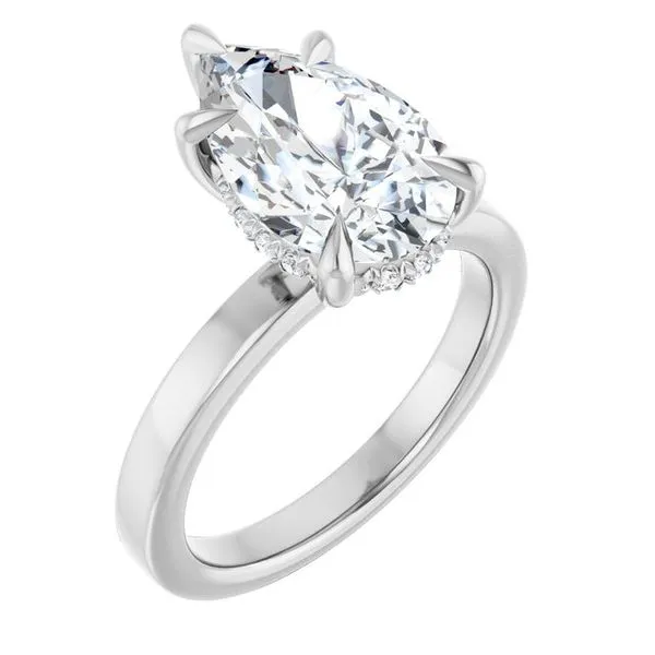 Claw-Prong Hidden Halo-Style Engagement Ring Jimmy Smith Jewelers Decatur, AL