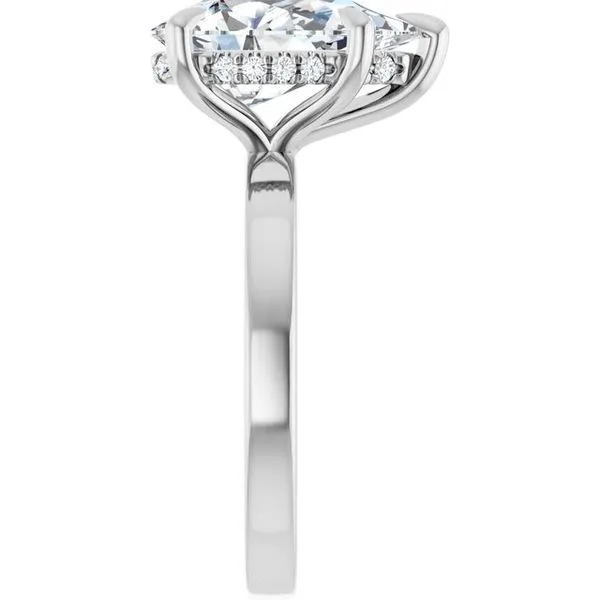 Claw-Prong Hidden Halo-Style Engagement Ring Image 4 Jimmy Smith Jewelers Decatur, AL