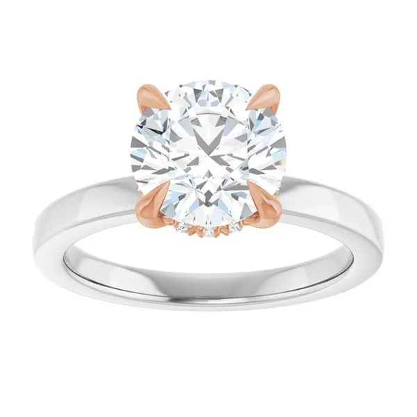 Claw-Prong Hidden Halo-Style Engagement Ring Image 3 Mark Jewellers La Crosse, WI