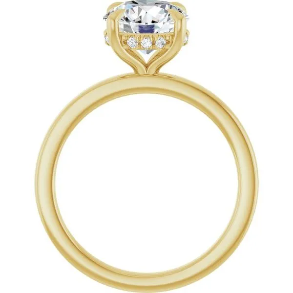 Claw-Prong Hidden Halo-Style Engagement Ring Image 2 Michael Szwed Jewelers Longmeadow, MA