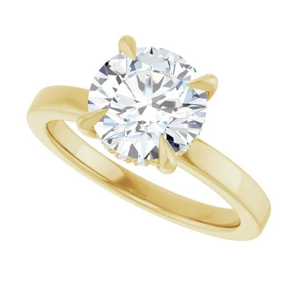 Claw-Prong Hidden Halo-Style Engagement Ring Image 5 J. Thomas Jewelers Rochester Hills, MI