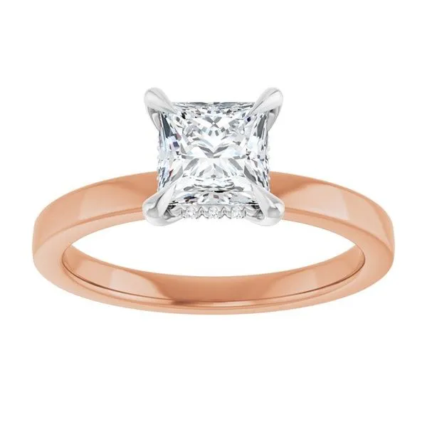 Claw-Prong Hidden Halo-Style Engagement Ring Image 3 Clater Jewelers Louisville, KY