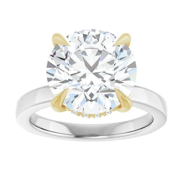 Claw-Prong Hidden Halo-Style Engagement Ring Image 3 Austin's Fine Diamonds & Jewelry Lyndhurst, NJ