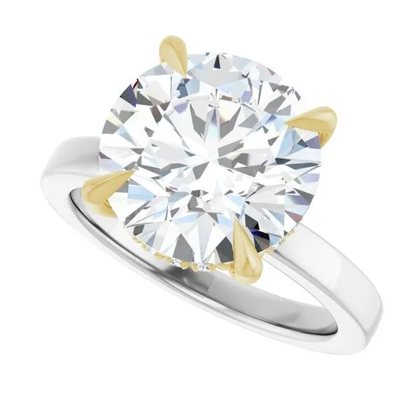 Claw-Prong Hidden Halo-Style Engagement Ring Image 5 Northwood Jewelers Northwood, OH