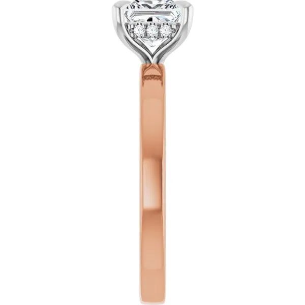 Claw-Prong Hidden Halo-Style Engagement Ring Image 4 Northwood Jewelers Northwood, OH